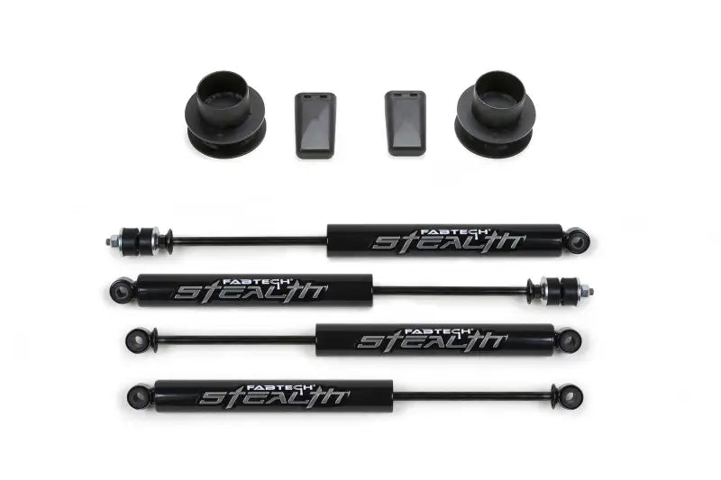 K3056M Fabtech Leveling Kit Suspension components for upgrading vehicle performance and appearance.