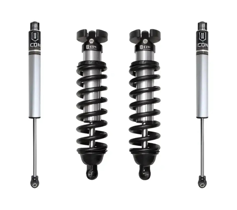 Silver and black suspension coilover kit for K53011 ICON Leveling Kit Suspension