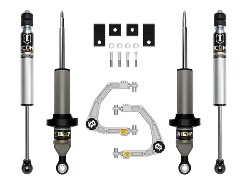 K53192 Icon 22-Up Tundra 0-3' Stage 2 Suspension, optimized for 2022 Tundra models, enhances ground clearance and off-road capability. Precision-engineered for a durable, smooth ride, ideal for RV, automotive, powersports, truck accessories, and exterior upgrades. AVADA - Best Sellers