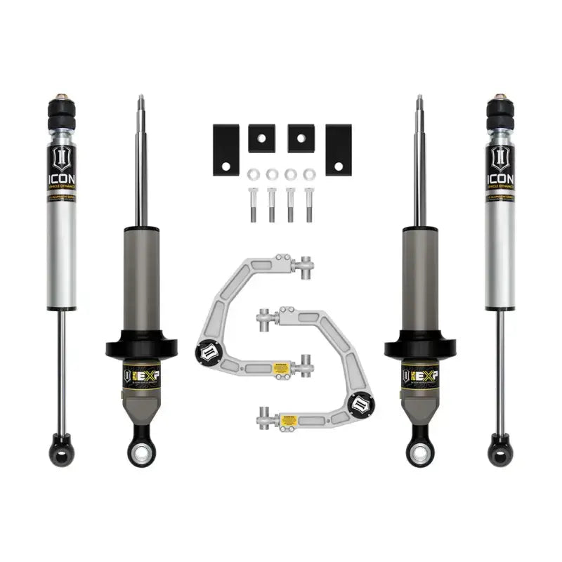 K53192 Icon 22-Up Tundra 0-3' Stage 2 Suspension, optimized for 2022 Tundra models, enhances ground clearance and off-road capability. Precision-engineered for a durable, smooth ride, ideal for RV, automotive, powersports, truck accessories, and exterior upgrades. AVADA - Best Sellers