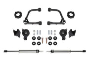 K7089DL Fabtech 3' Uca Kit W/Uniballs & Fr Shk Spcr