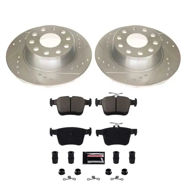 PowerStop K8337 Power Stop 2019 Volkswagen Jetta Rear Z23 Evolution Sport Brake Kit