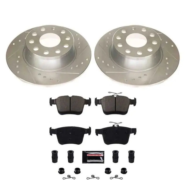 PowerStop K8337 Power Stop 2019 Volkswagen Jetta Rear Z23 Evolution Sport Brake Kit
