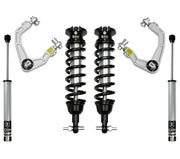 K93202 Icon leveling kit with 2-inch lift, adjustable coilover shocks, silver Bilstein brackets
