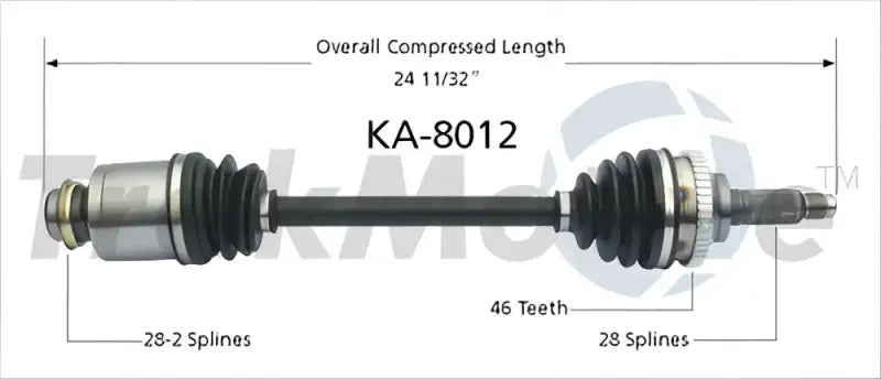 KA-8012 Trakmotive New Cv Axle - Shaft