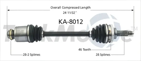 KA-8012 Trakmotive New Cv Axle - Shaft