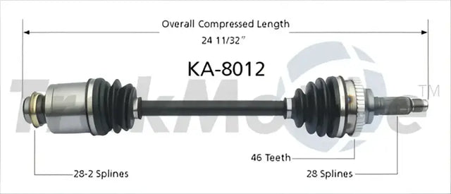 KA-8012 Trakmotive New Cv Axle - Shaft
