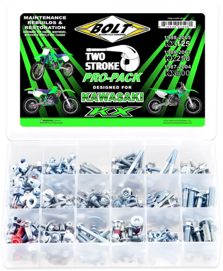BOLT KXPP-2STK Propack Kawasaki KX 2 Stroke Fastener Kit - BOLT