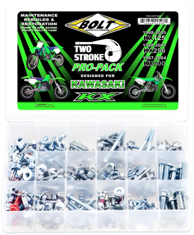 BOLT KXPP-2STK Propack Kawasaki KX 2 Stroke Fastener Kit - BOLT