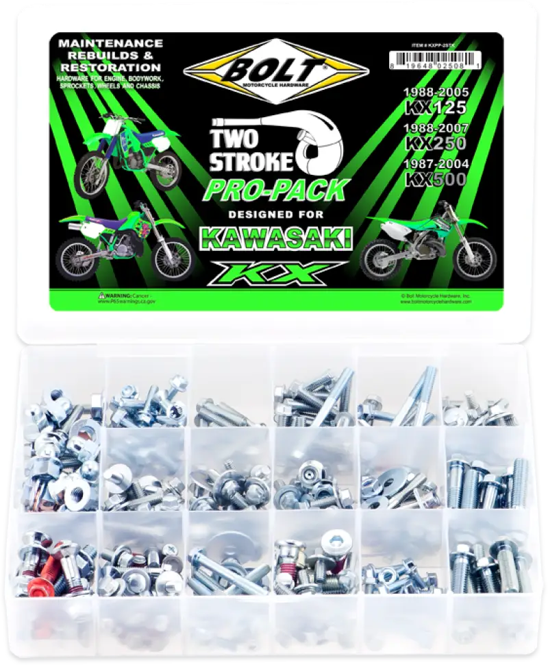 BOLT KXPP-2STK Propack Kawasaki KX 2 Stroke Fastener Kit - BOLT