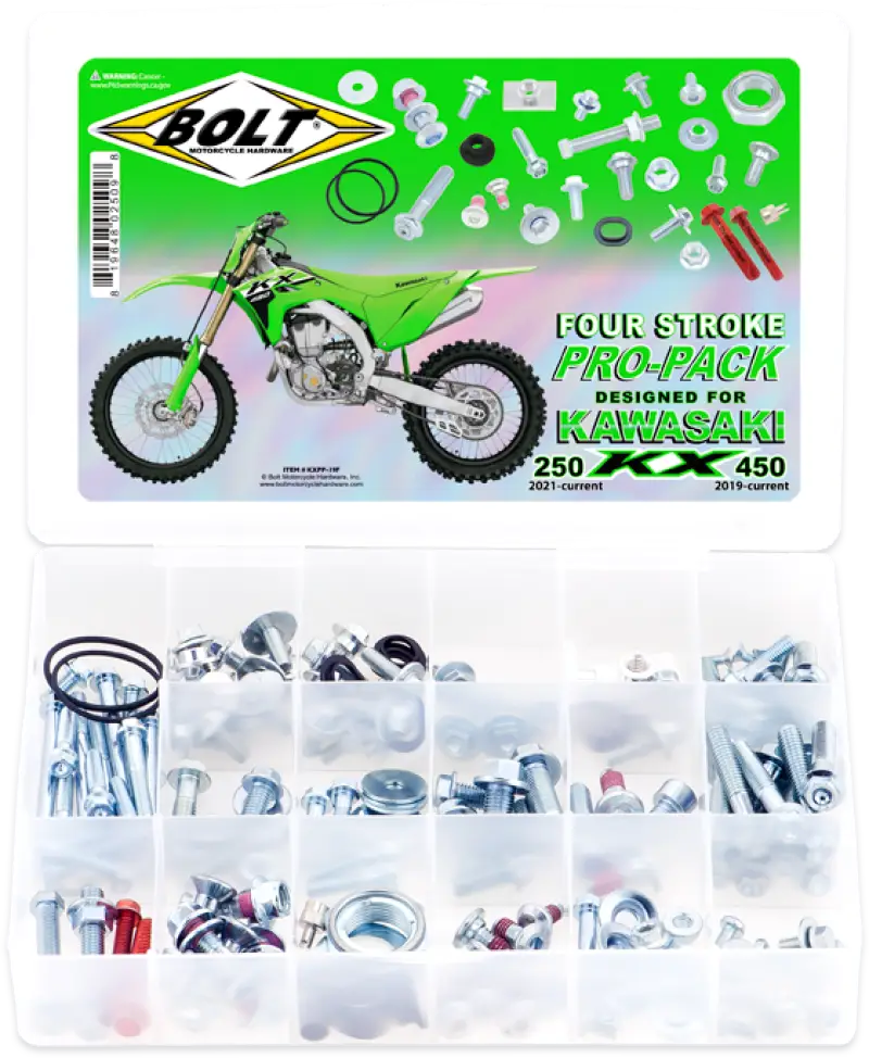 BOLT KXPP-19F Kawasaki 4 Stk Pro Pack for KX250/KX450F - BOLT