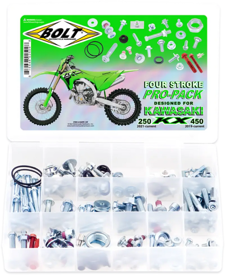 BOLT KXPP-19F Kawasaki 4 Stk Pro Pack for KX250/KX450F - BOLT