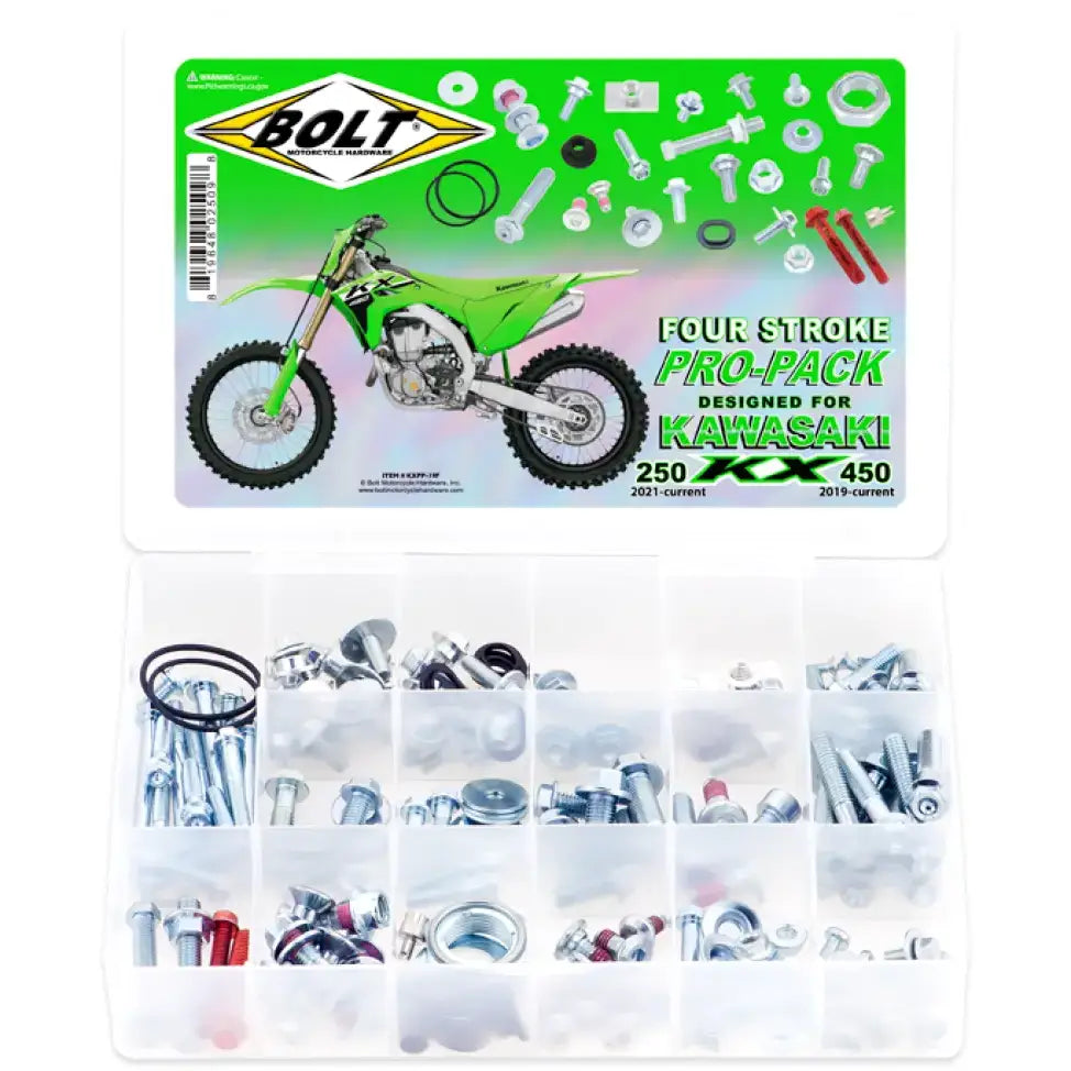 BOLT KXPP-19F Kawasaki 4 Stk Pro Pack for KX250/KX450F - BOLT