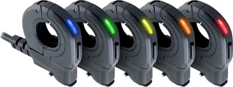 Dark gray KB011100 Thumb Switch current clamps with colorful LEDs for easy control