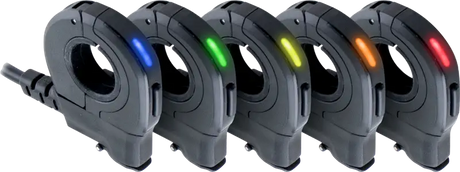Dark gray KB011100 Thumb Switch current clamps with colorful LEDs for easy control
