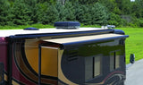 Recreational vehicle with awning showcasing KB07062JV42 Carefree Ascent Cvr 70 Black Pbl