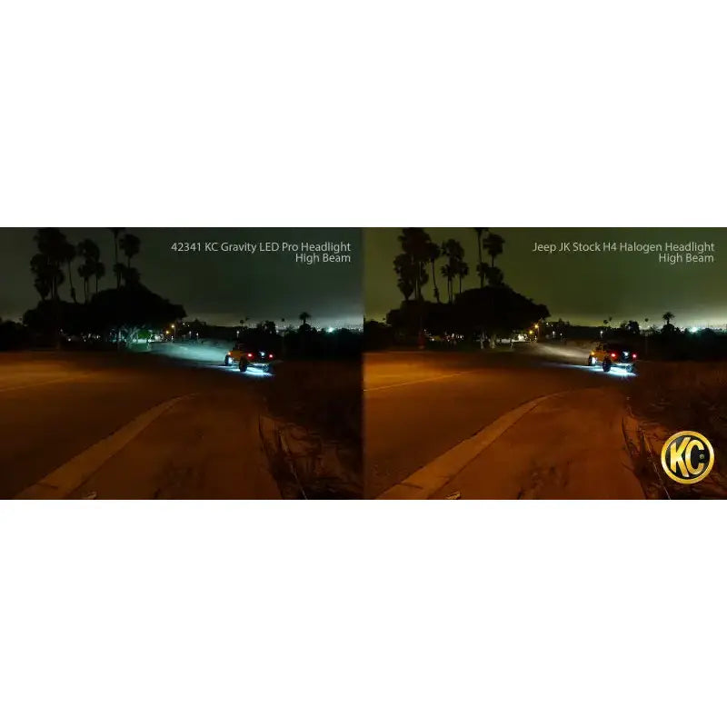 KC HiLiTES 07-18 Jeep JK (Not for Rubicon/Sahara) 7in. Gravity LED Pro DOT Headlight (Pair Pack Sys) - 42341
