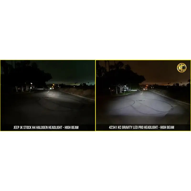 KC HiLiTES 07-18 Jeep JK (Not for Rubicon/Sahara) 7in. Gravity LED Pro DOT Headlight (Pair Pack Sys) - 42341