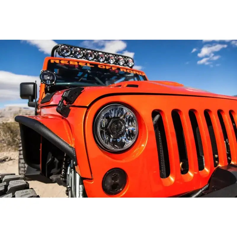 KC HiLiTES 07-18 Jeep JK (Not for Rubicon/Sahara) 7in. Gravity LED Pro DOT Headlight (Pair Pack Sys) - 42341