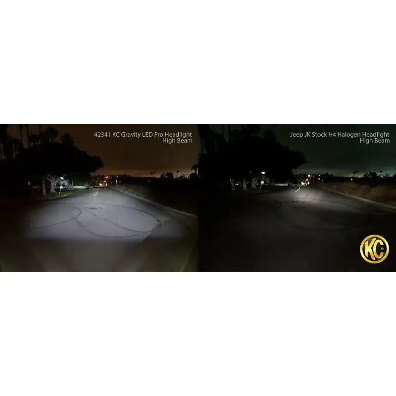 KC HiLiTES 07-18 Jeep JK (Not for Rubicon/Sahara) 7in. Gravity LED Pro DOT Headlight (Pair Pack Sys) - 42341