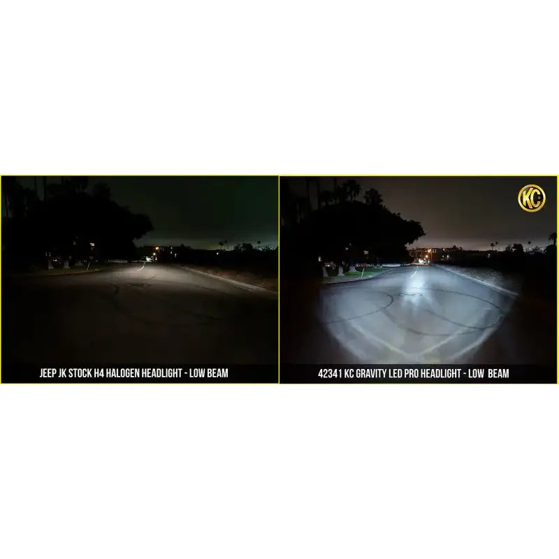 KC HiLiTES 07-18 Jeep JK (Not for Rubicon/Sahara) 7in. Gravity LED Pro DOT Headlight (Pair Pack Sys) - 42341