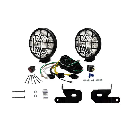 KC HiLiTES 18-23 Jeep JL/JT/4xe 6in Apollo Pro Halogen 2-Light Sys Pillar Mount (100W Spot Beam) - Lights