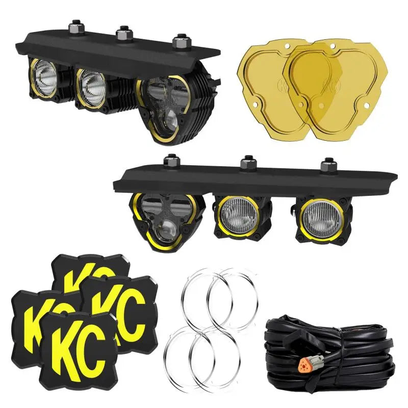 KC HiLiTES 97168 KC HiLiTES 2021+ Ford Bronco FLEX ERA 3 Dual Mode SAE Fog Light Pocket Kit - 97168