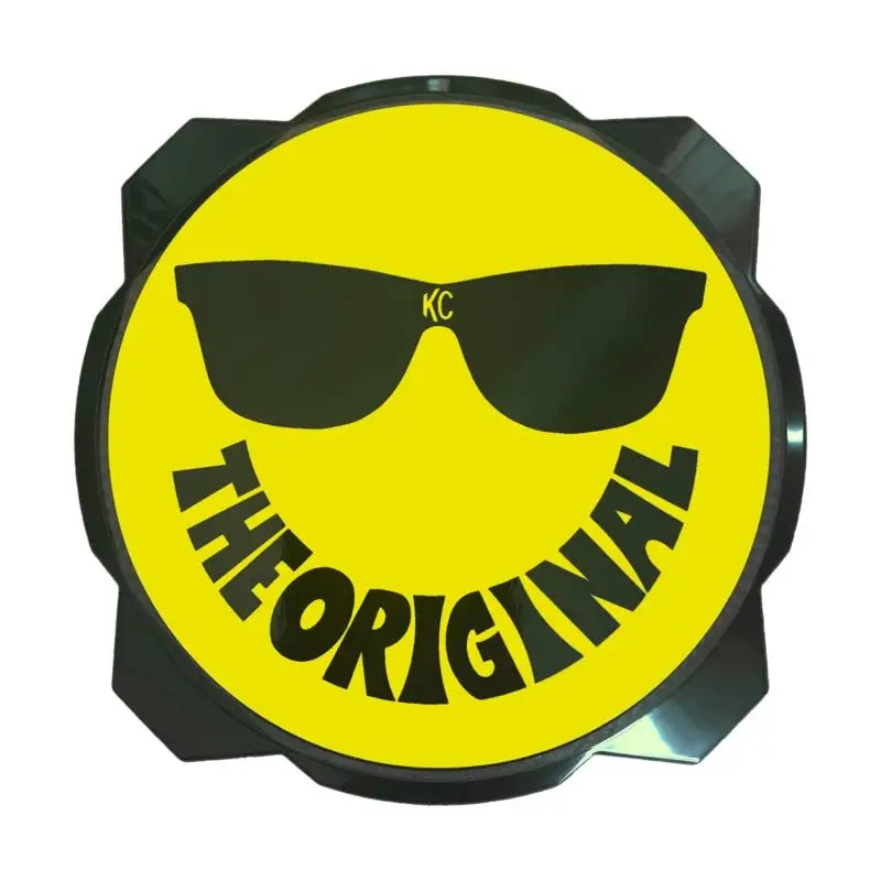 KC HiLiTES 6in. Hard Cover for Gravity Pro6 LED Lights (Single) - Smiley Face- Yellow/Black KC Logo - 5114