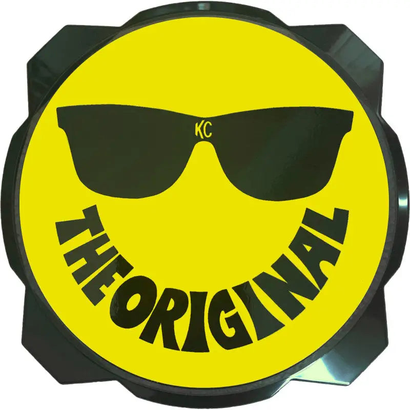 KC HiLiTES 6in. Hard Cover for Gravity Pro6 LED Lights (Single) - Smiley Face- Yellow/Black KC Logo - 5114