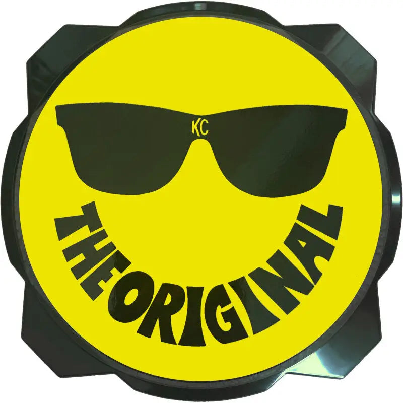 KC HiLiTES 5114 KC HiLiTES 6in. Hard Cover for Gravity Pro6 LED Lights (Single) - Smiley Face- Yellow/Black KC Logo - 5114