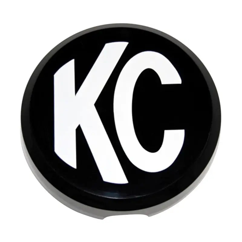 KC HiLiTES 5105 KC HiLiTES 6in. Round Hard Cover for Daylighter/SlimLite/Pro-Sport (Single) - Black w/White KC Logo - 5105