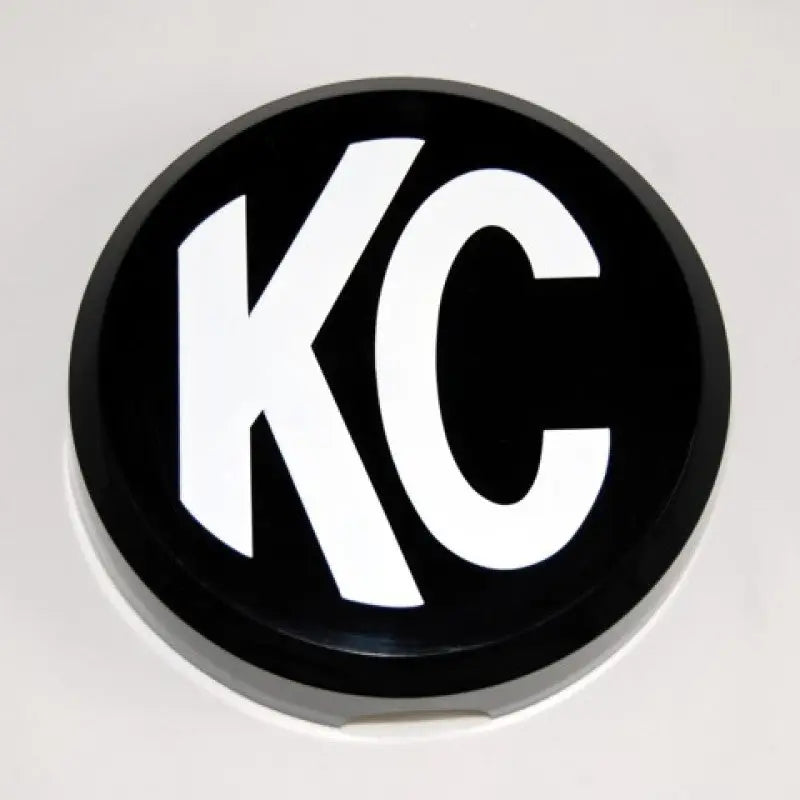 KC HiLiTES 5105 KC HiLiTES 6in. Round Hard Cover for Daylighter/SlimLite/Pro-Sport (Single) - Black w/White KC Logo - 5105