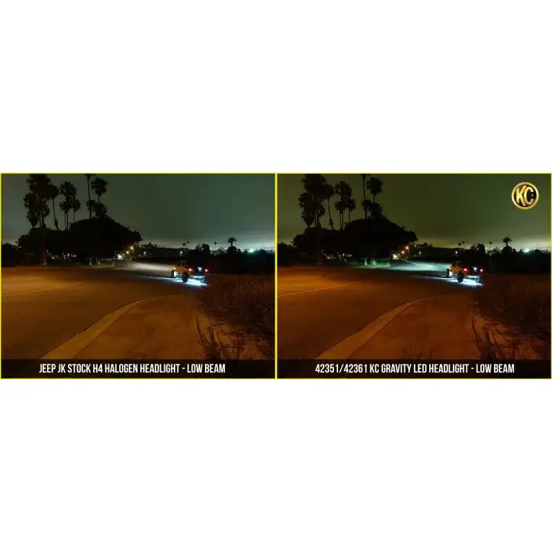 KC HiLiTES 97-06 Jeep TJ/Univ. 7in. Gravity LED H4 DOT Approved Replac. Headlight (Pair Pack System) - 42361
