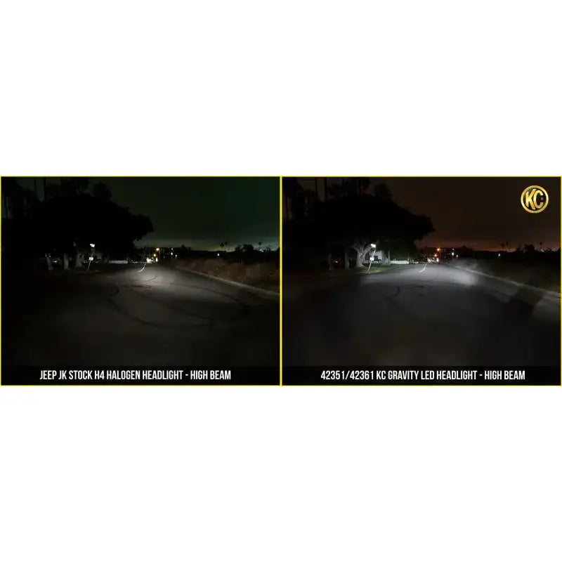 KC HiLiTES 97-06 Jeep TJ/Univ. 7in. Gravity LED H4 DOT Approved Replac. Headlight (Pair Pack System) - 42361