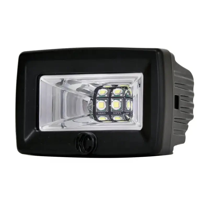 KC HiLiTES C-Series 2in. C2 LED Light 20w Area Flood Beam (Pair Pack System) - Black - 328