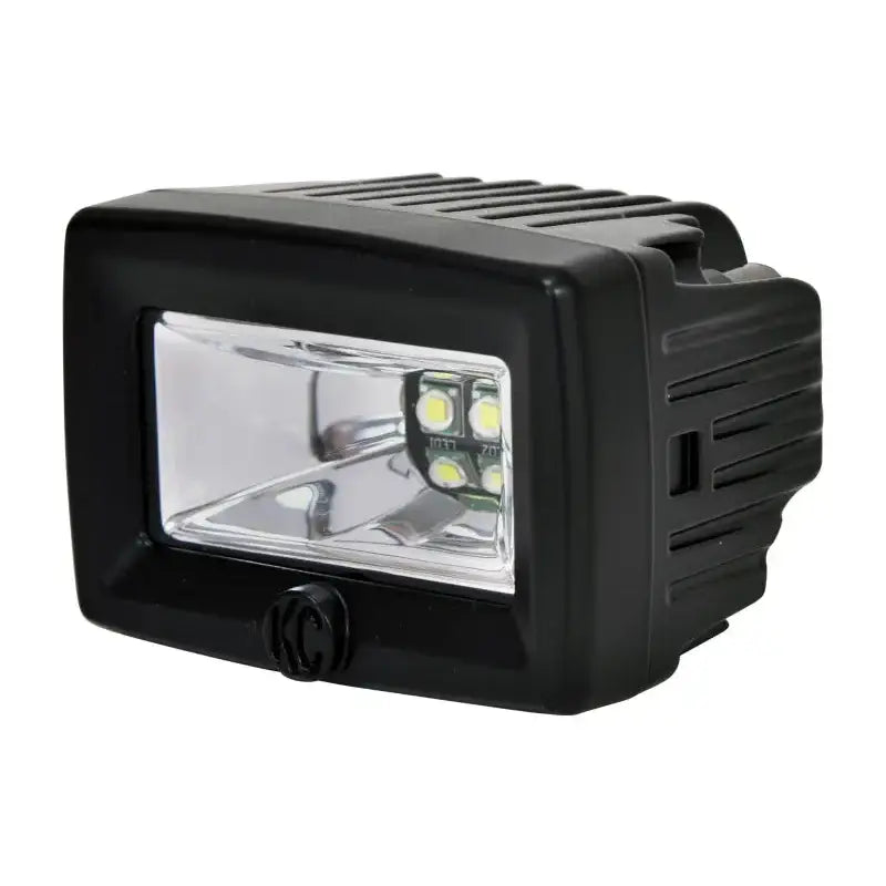 KC HiLiTES C-Series 2in. C2 LED Light 20w Area Flood Beam (Pair Pack System) - Black - 328