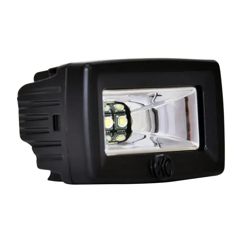 KC HiLiTES C-Series 2in. C2 LED Light 20w Area Flood Beam (Pair Pack System) - Black - 328
