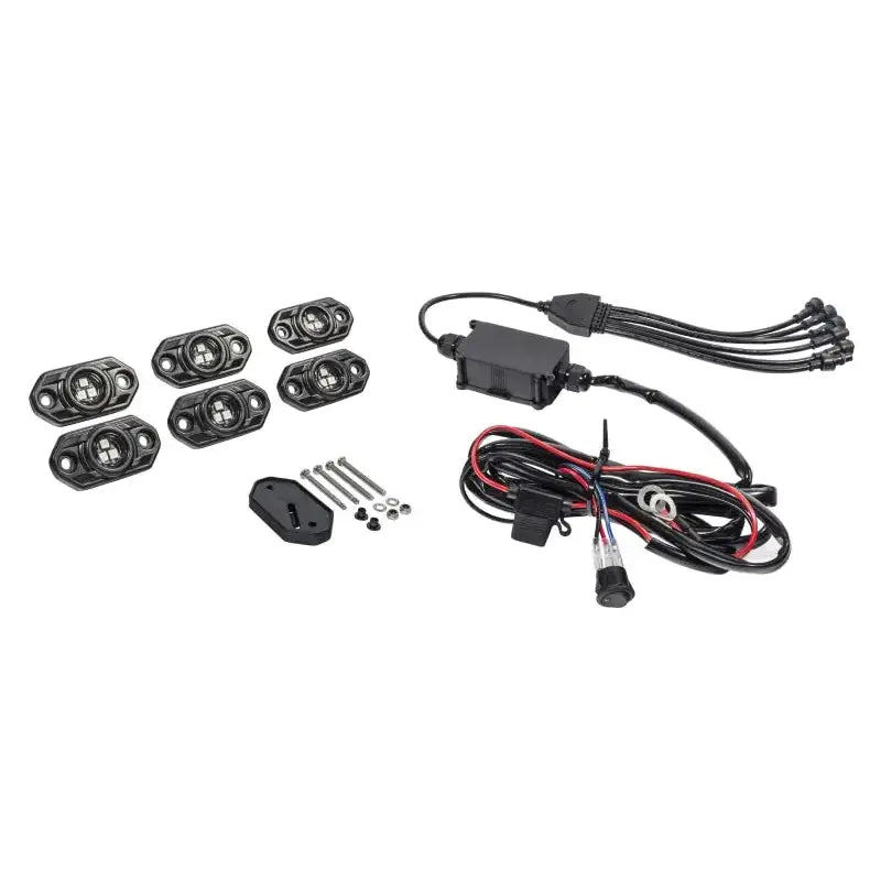 KC HiLiTES C-Series RGB LED Rock Light Kit (Incl. Wiring) - Set of 6 - 339