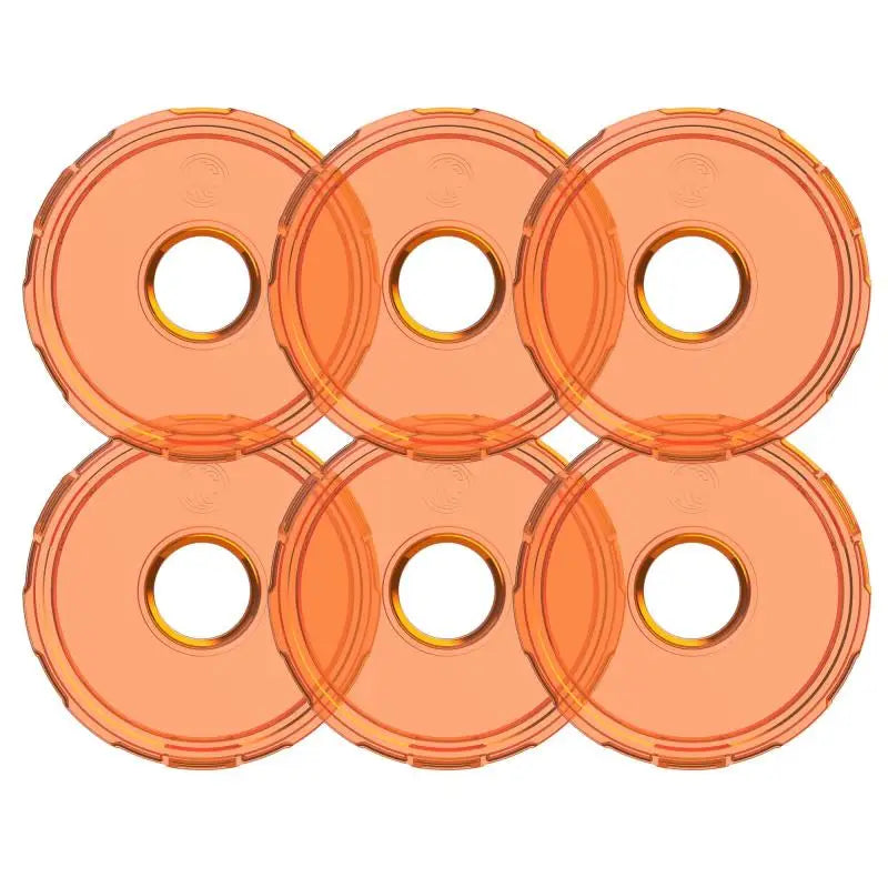 KC HiLiTES Cyclone V2 LED - Replacement Lens - Amber - 6-PK - 4412