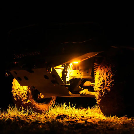 KC HiLiTES Cyclone V2 LED - Rock Light - 6-Light System - Amber - 5W Flood Beam - 91041