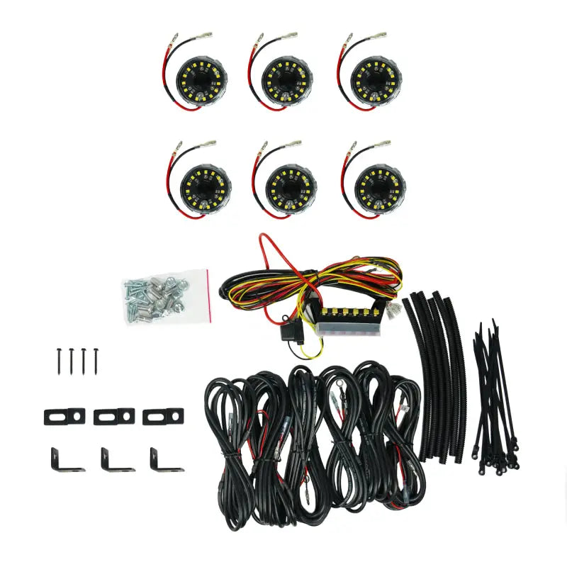 KC HILITE 91040 CYCLONE V2 LED ROCK LIGHT - 6-LIGHT