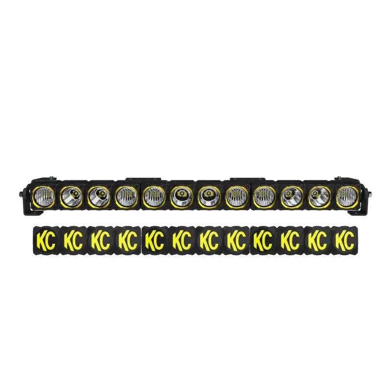 Black and yellow LED light bar covers on the KC HiLiTES FLEX ERA LED 30in. Light Bar
