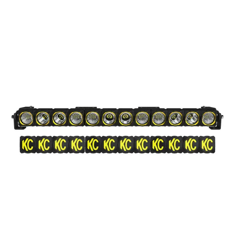 Black and yellow LED light bar covers on the KC HiLiTES FLEX ERA LED 30in. Light Bar