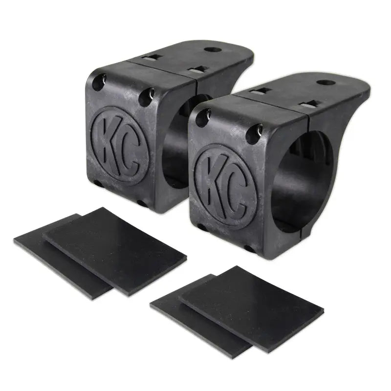KC HiLiTES 73071 KC HiLiTES Universal Tube Clamp Light Mount Bracket Set / 1.75in. to 2in. Bar (Pair) - 73071