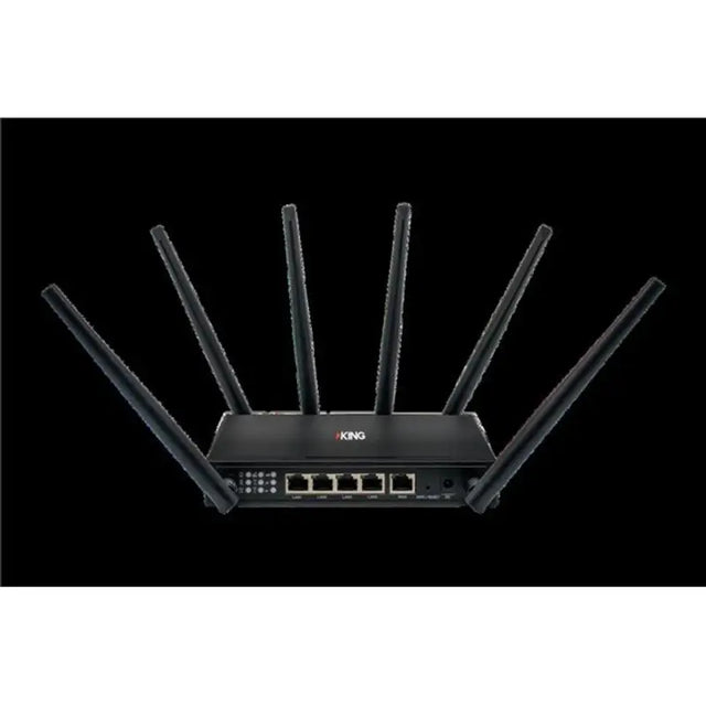 Black KC1000 King King Passport Mobile Cellular Router with six antennas for better coverage