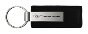 KC1540.MUS Auto Gold Mustang Black Leather Key - Chain