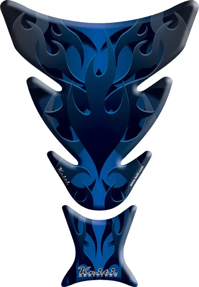 KEITI Tank Pad Flames Blue for Powersports