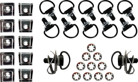 Quick Release Fasteners 14Mm 10/Pk Black