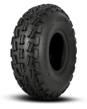 Black ATV tire with aggressive knobby tread pattern for Kenda K300 Dominator rear use