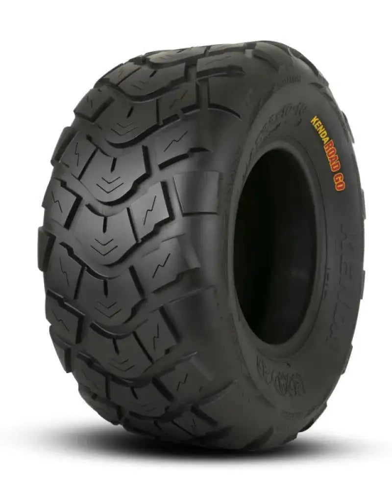 Black rugged Kenda K572 Road off-road tire with distinctive tread pattern for bikes